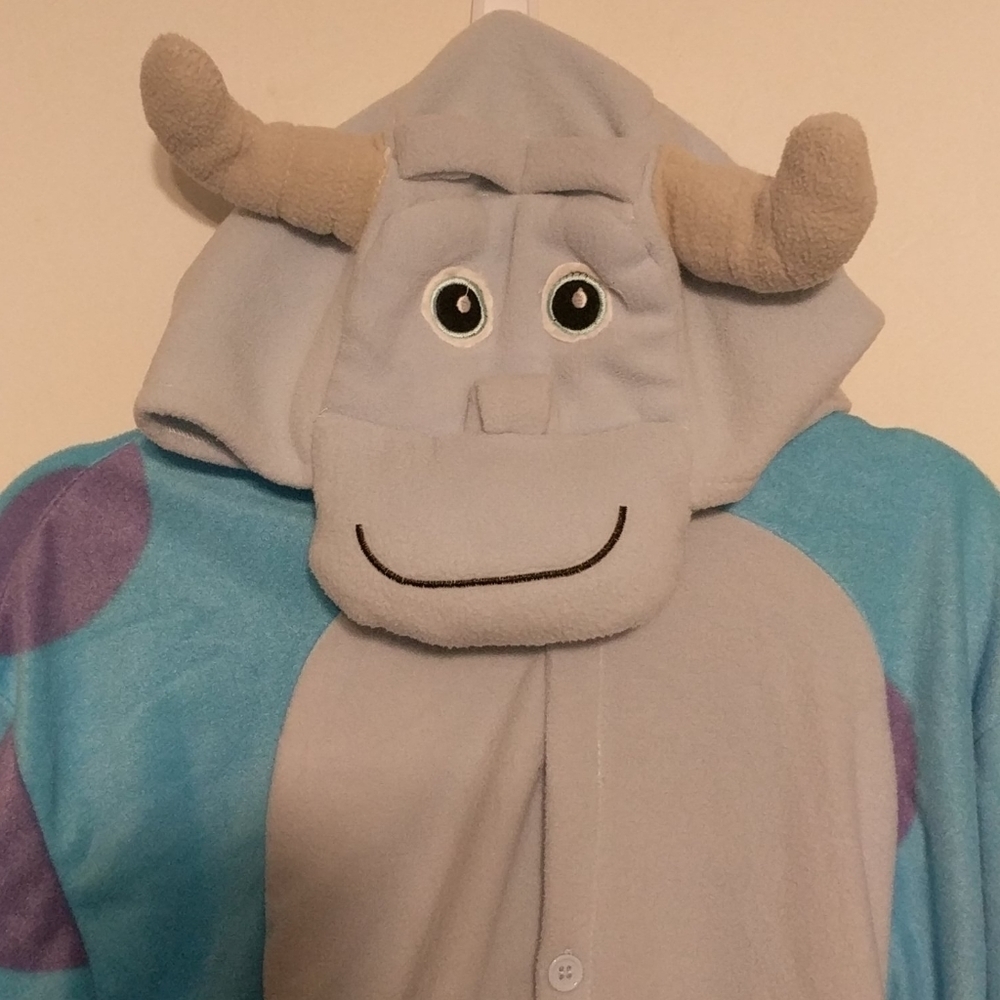 Dragon Monster Hooded Jumpsuit Pajamas - size Medium - Picture 4 of 8